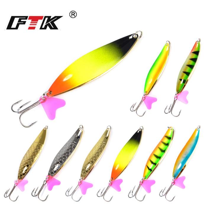 Gambar FTK new 1PC 24g 28g 35g Spoon Fishing Lure With Mustad Hook Hard Fishi dari toko-happy aja undefined Tokopedia