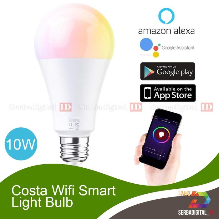 Gambar Costa Wifi Smart Light Bulb WL-B1 10Watt RGB Wireless dari Serbadigital ID undefined Tokopedia
