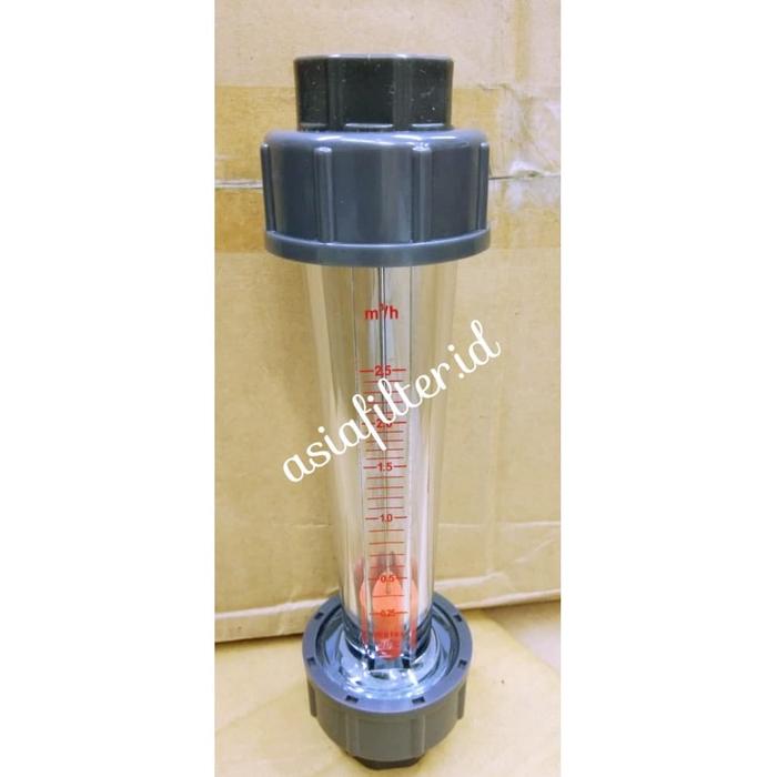 Gambar 2,5 METER KUBIK PERJAM FLOWMETER AIR ROTAMETER WATER FLOW PIPA INLINE dari Asia filter undefined Tokopedia