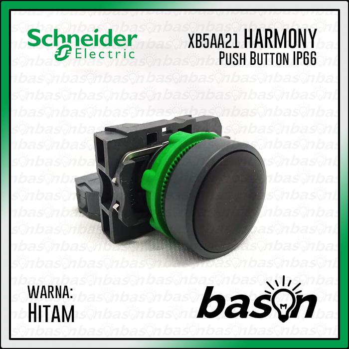 Gambar SCHNEIDER Harmony XB5 Push Button IP66 - flush spring return - Hitam dari Bason undefined Tokopedia