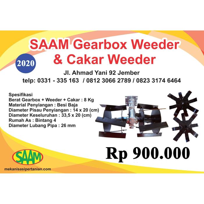 Gambar Paket Gearbox, Roda Weeder dan Roda Cakar dari SAAM Toko Pertanian Jember undefined Tokopedia