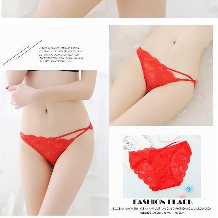 Gambar Panty Renda Import Transparant - Merah dari MILLENNIAL ZONE undefined Tokopedia