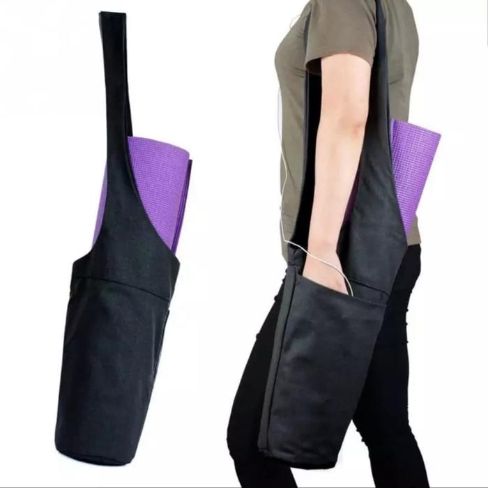 Gambar Tas Yoga Mat / Yoga Mat Bag Canvas With Inner Zipper. dari papamiashop undefined Tokopedia