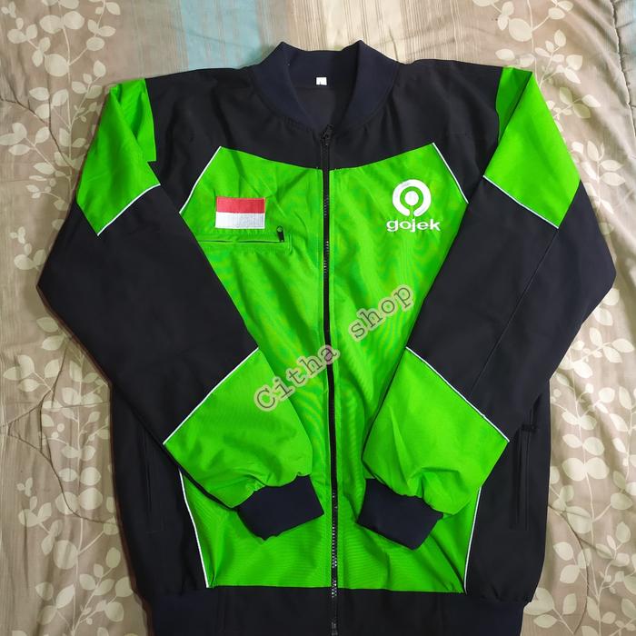 Gambar Jaket gojek model bomber jaket ojek online waterprof hijau muda - Hijau, XL dari dcitha undefined Tokopedia