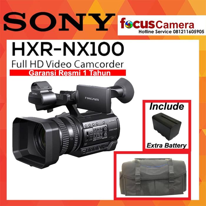 Gambar SONY HXR-NX100 Full HD NXCAM Camcorder - Garansi 1Th - Battery - Tas dari Focus Camera Online undefined Tokopedia