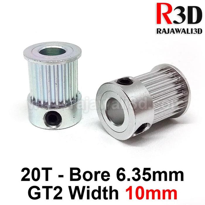 10 Pezzi Puleggia Tenditore GT2 20 Denti Foro 5mm - Per Stampanti 3D E CNC, Alluminio - Foto 10
