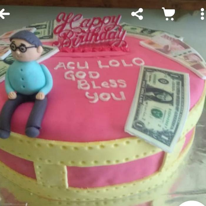 Gambar money cake print edible dari chars cake shop undefined Tokopedia