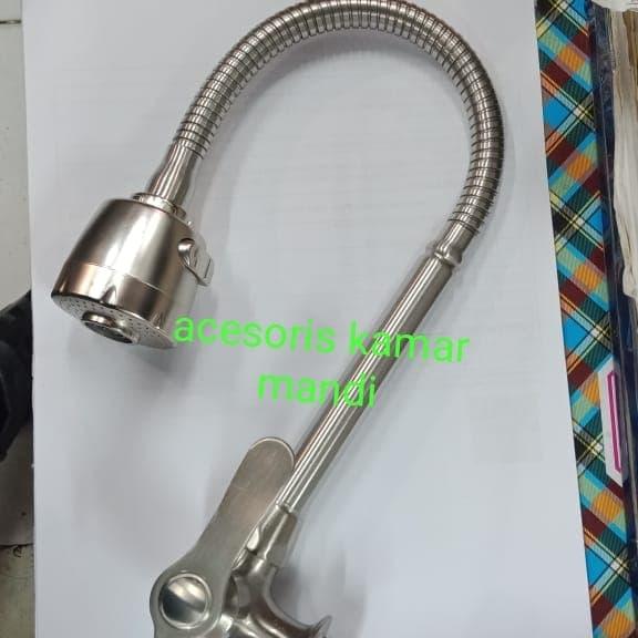 Gambar KRAN SINK FLEXIBLLE TEMBOK STAINLES dari MAJU SANITARY undefined Tokopedia