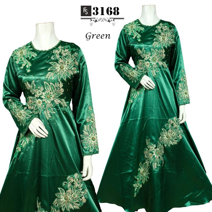 Gambar Baju Gamis Wanita Terbaru Maxmara FS3168 - Green, S dari FIKASHOP.COM undefined Tokopedia