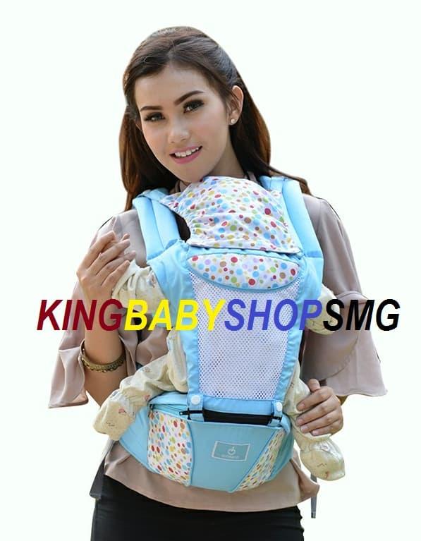 Gambar Omiland OBG 6031-33 Gendongan Hipseat 6 Posisi Print Polkadot - Blue dari KINGBABYSHOPSMG undefined Tokopedia
