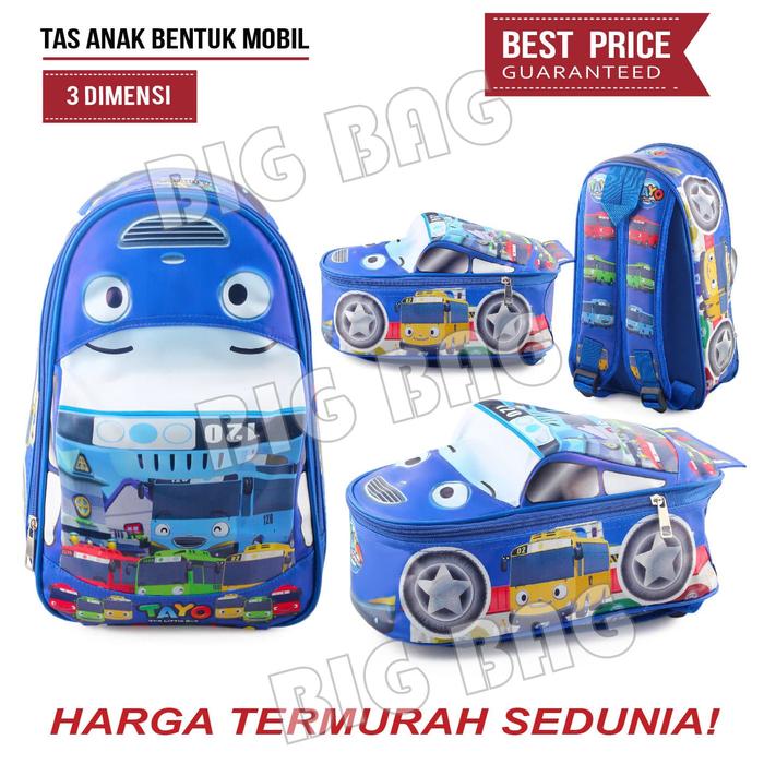 Gambar Tas Ransel Anak Laki Laki Karakter - Tayo - Bentuk Mobil - BLUE.RTM dari Rajatasmurahindo undefined Tokopedia
