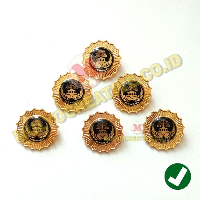 Jual Pin Logo ASN Korpri Warna Hitam - Lencana Abdi Negara Golongan 2