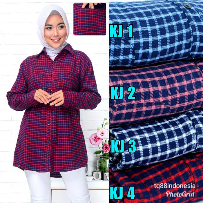 Gambar kemeja flanel/kemeja terbaru/kemeja flanel wanita/kemeja flanel cewek - Biru dari Tq88indonesia undefined Tokopedia