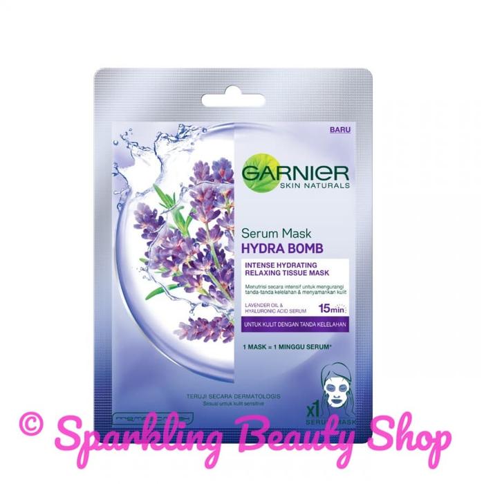 Gambar Garnier Super Hydrating Serum Tissue Mask / Masker Wajah - Lavender Oil dari Sparkling Beauty Shop undefined Tokopedia