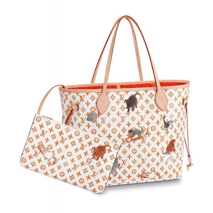 lv tote white