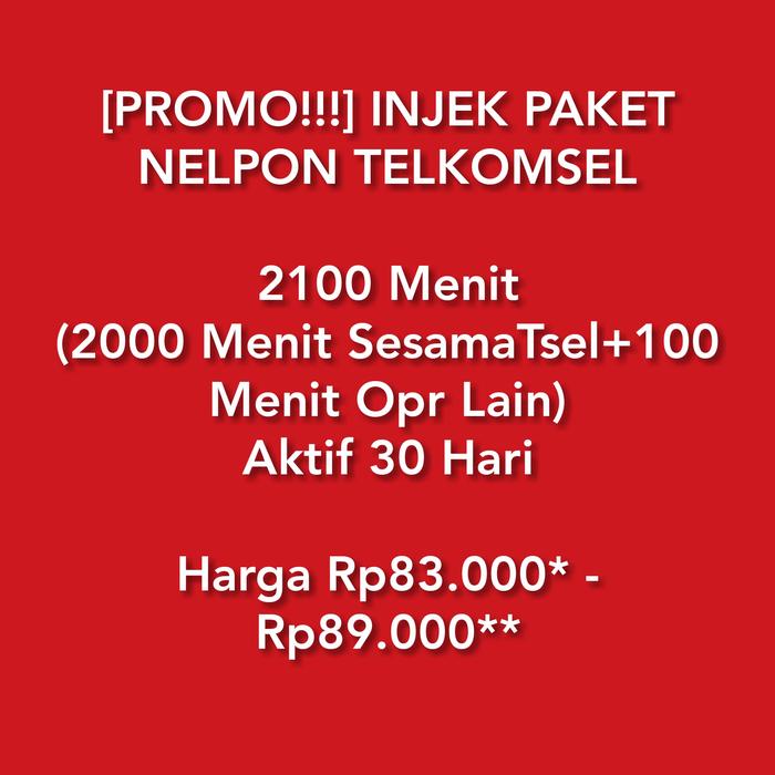 Jual Promo Paket Nelpon Telkomsel 2100 Menit Maluku Papua Kota Jambi Konterqcom Tokopedia