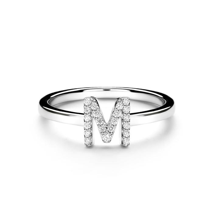 Gambar Lino and Sons - Cincin Berlian F VVS (M Alphabet Diamond Ring) - WHITE, 11 dari Lino and Sons undefined Tokopedia