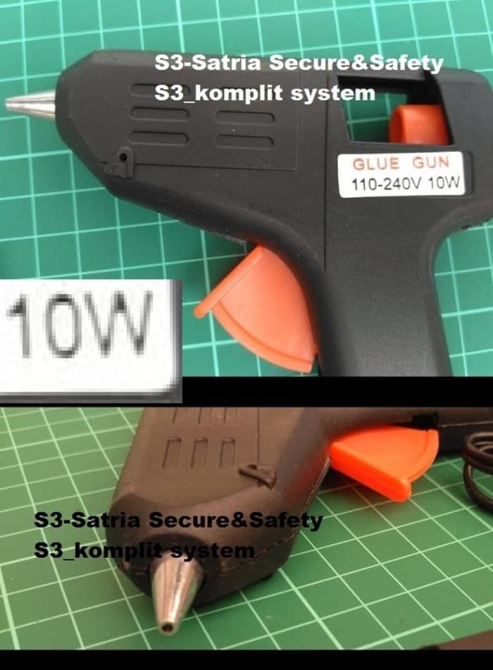 Gambar Glue Gun 10 W Watt Alat Lem Tembak stik kecil 10W Hot melt tembakkan dari s3.satria secure safe Kota Administrasi Jakarta Timur Tokopedia