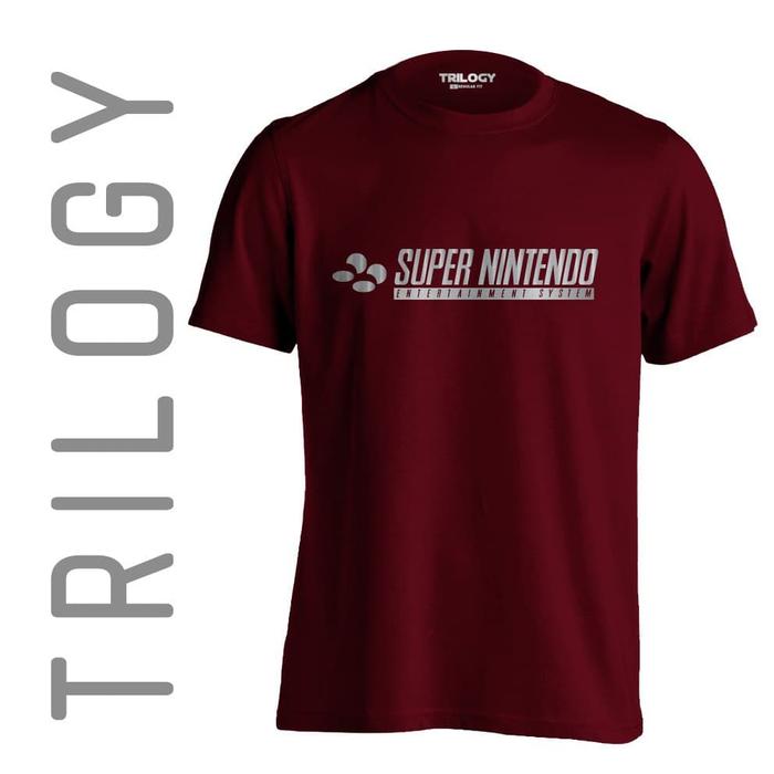 Gambar Kaos Premium Brand TRILOGY Game Super Nintendo Logo Tshirt - Maroon, S dari TRILOGY WEAR undefined Tokopedia