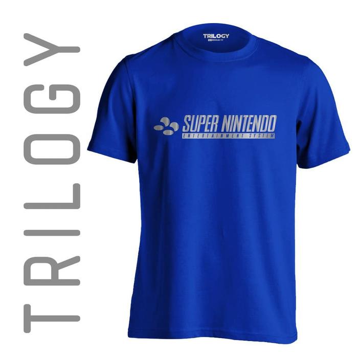 Gambar Kaos Premium Brand TRILOGY Game Super Nintendo Logo Tshirt - Biru, XL dari TRILOGY WEAR undefined Tokopedia