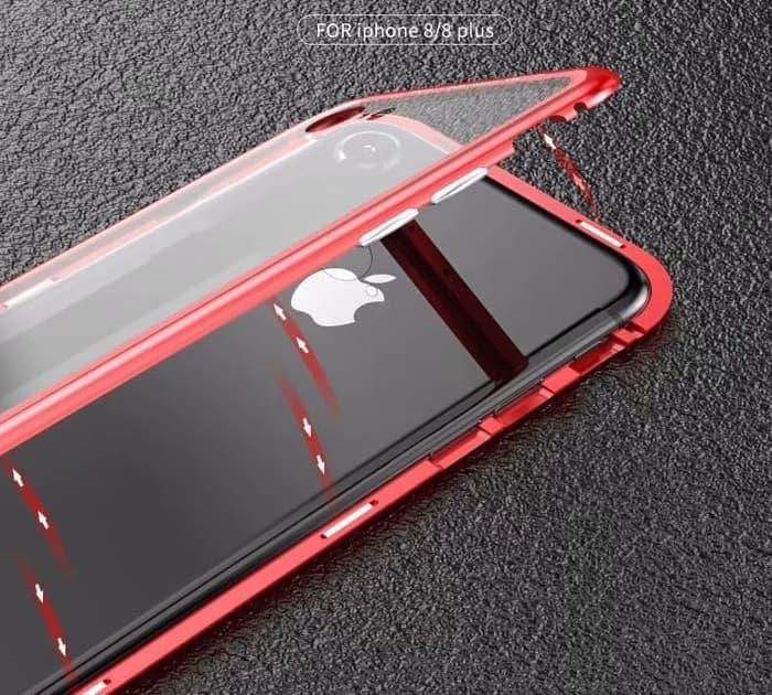 Gambar LUPHIE Magnetic Aluminium Tempered Glass Case iPhone 7 7 Plus 7 dari acc go public Kota Medan Tokopedia