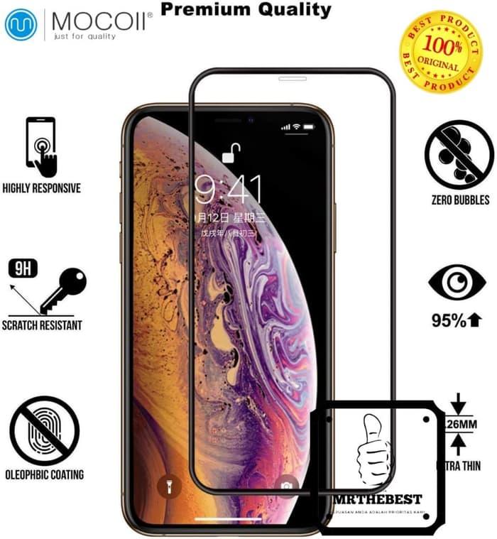 Jual MOCOll ORIGINAL IPHONE XS MAX TEMPERED GLASS WARNA