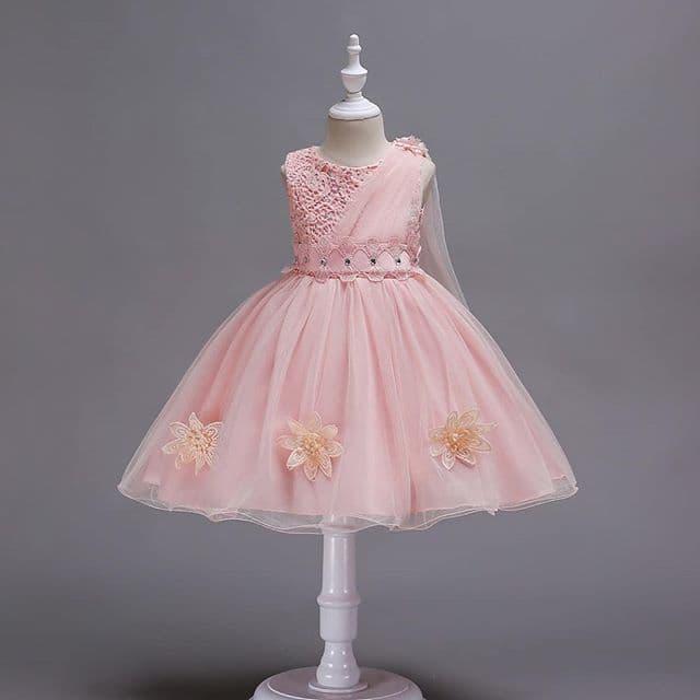 Jual BAJUKIDDIE MACY DRESS PEACH baju anak perempuan gaun anak