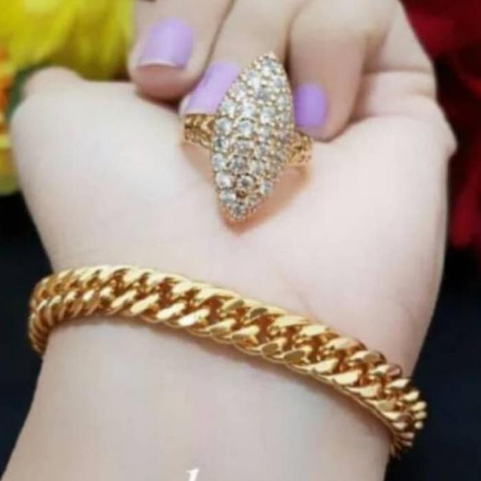 Gambar XUPING GELANG CiNCIN LAPIS EMAS 24K 0808 dari Toko Love Xuping & Titanium undefined Tokopedia