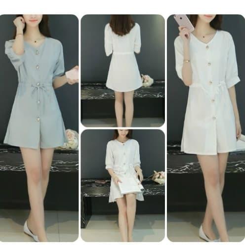 dress putih simple