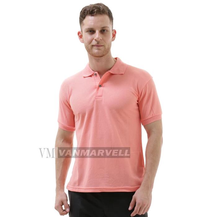 Gambar VM Kaos Polo Shirt Polos Pink Salem Peach Lengan Pendek - pink salem, L dari VM-VANMARVELL undefined Tokopedia