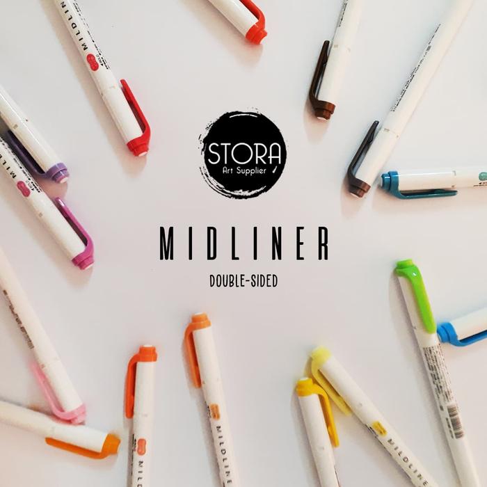 Zebra Mildliner Double-Sided Pastel Highlighter Water-based Marker Cyan