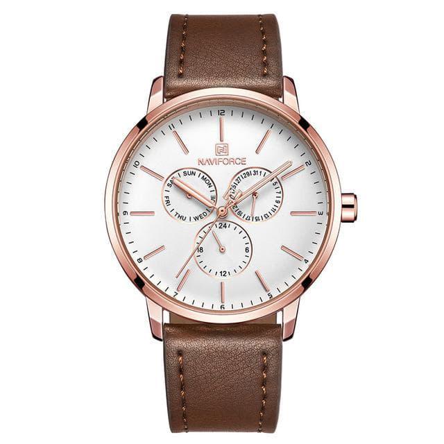 Gambar Naviforce Tali Kulit Multifungsi - Jam Tangan Pria - 3001 - Original - Coklat Rose dari Liga.Arloji undefined Tokopedia