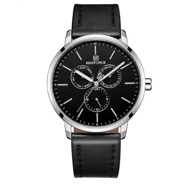 Gambar Naviforce Tali Kulit Multifungsi - Jam Tangan Pria - 3001 - Original - Silver Hitam dari Liga.Arloji undefined Tokopedia