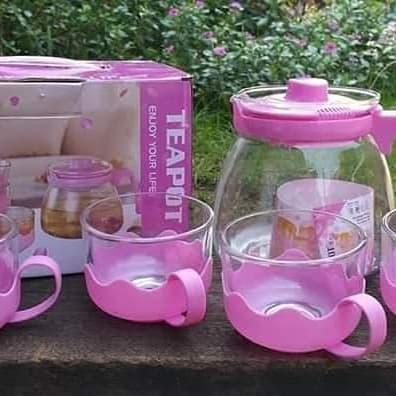 Gambar TEKO SET TEAPOT - Merah Muda dari KHAYSAR SHOP undefined Tokopedia