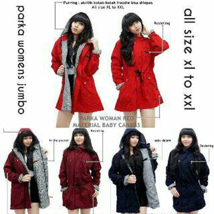 Jual Jaket Parka Wanita Cewek Big Size Jumbo XXL Jakarta Pusat