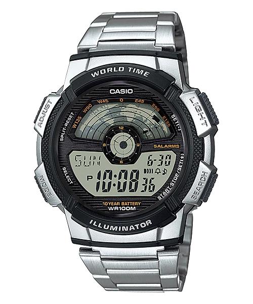 Casio World Time CASIO Illuminator World Time AE-1000W-3A Military