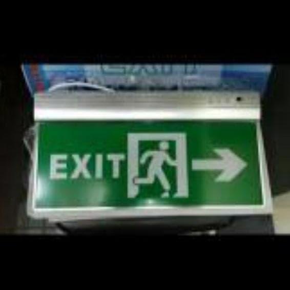 Gambar Lampu EXIT Emergency Sign Hijau bahan Acrylic tebal & kuat dari SandySurya undefined Tokopedia