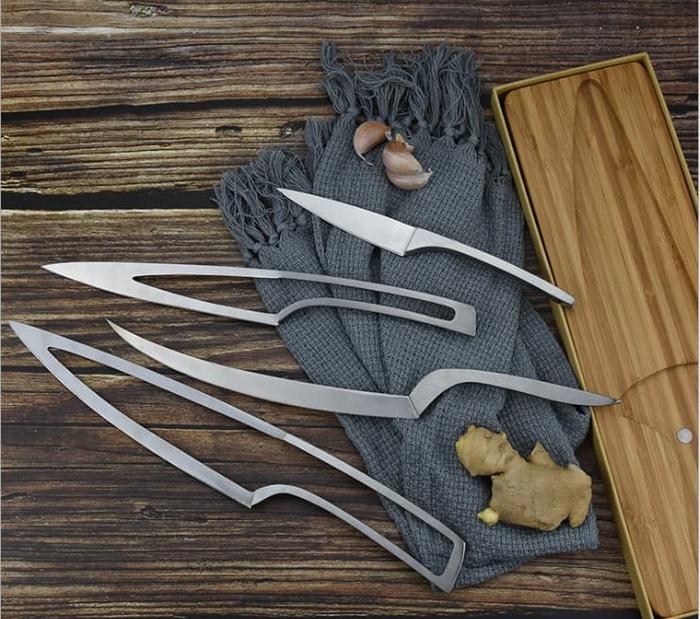 Gambar Set Pisau kombinasi multifungsi pisau dapur pemotong 4 in 1 - HPD215 - Silver dari Toko49 undefined Tokopedia