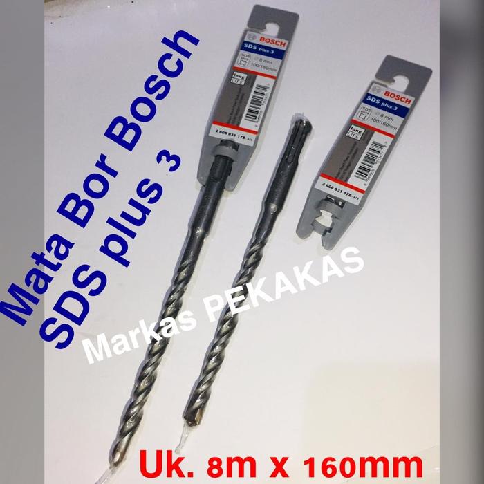 Gambar Mata Bor Beton Bosch SDS Plus 3 8 x 100 x 160 mm Drill Bit (1Pcs) dari MarkasPerkakas undefined Tokopedia