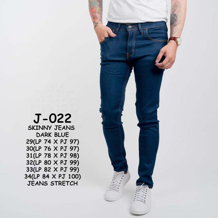 Jual J-022 SKINNY JEANS DARK BLUE 