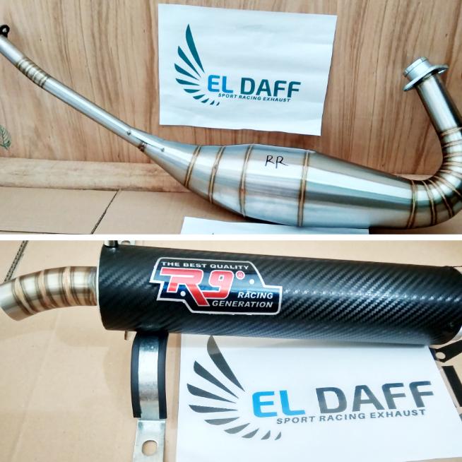 Gambar Knalpot racing R9 ninja 2 tak R RR full stainless silincer karbon dari ELDAFF RACING KNALPOT undefined Tokopedia