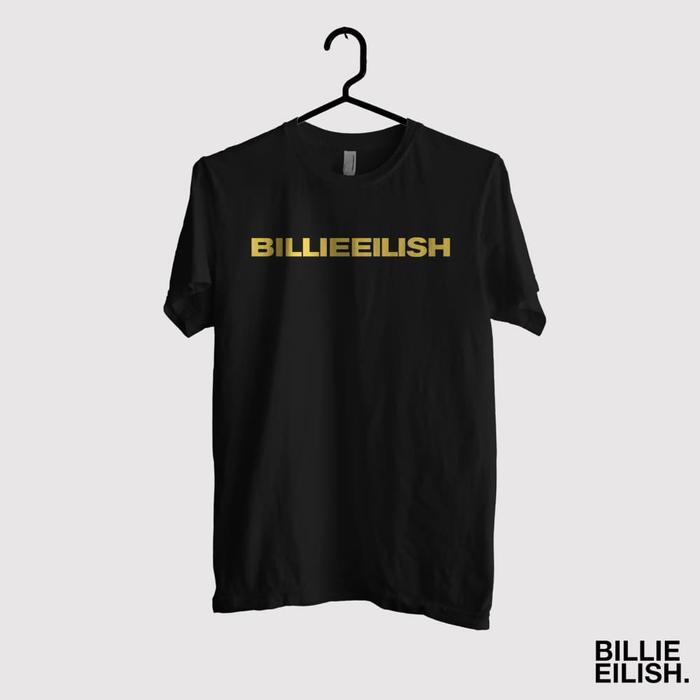 Jual Kaos Billie Eilish Logo Hitam, L Kota Bekasi