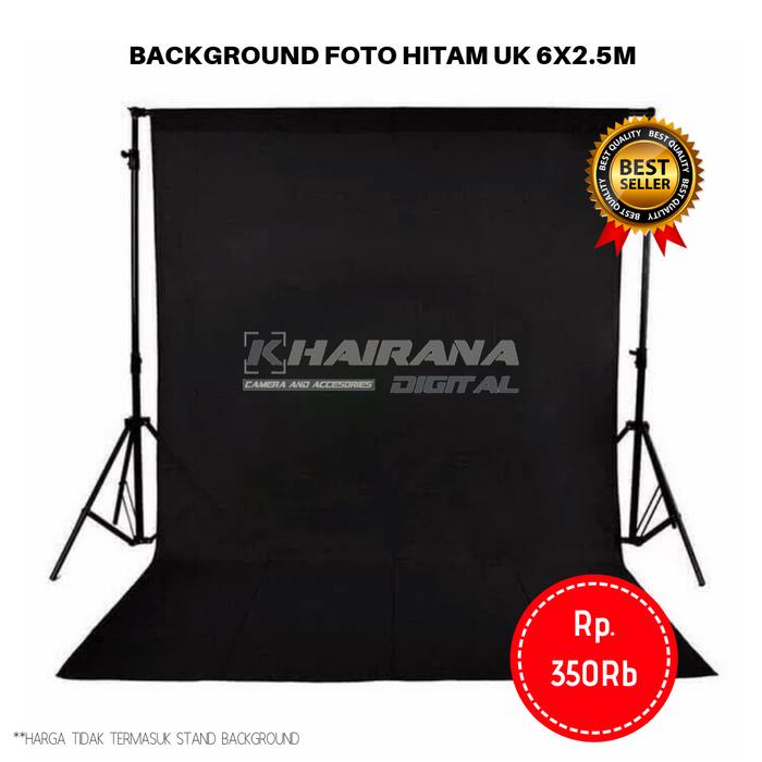 Gambar Kain Background Backdrop Latar Layar Foto studio Putih 6x2.5m - Hitam dari khairanadigital undefined Tokopedia