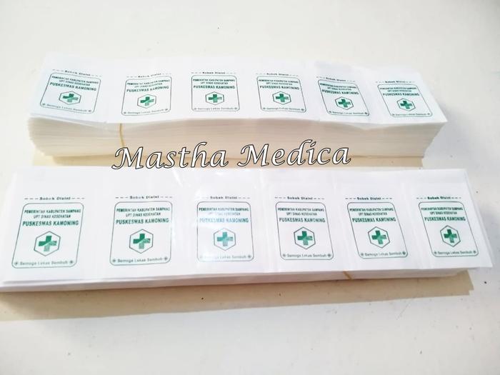Gambar Kertas Puyer Press Plastik kantong Puyer Obat Handbond Logo Sablon dari Mastha Medica Jakarta undefined Tokopedia