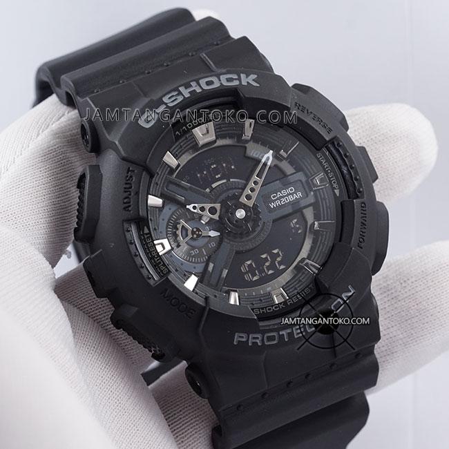 Jual Jam Tangan G Shock GA-110-1B Full Black GA110 Hitam Original