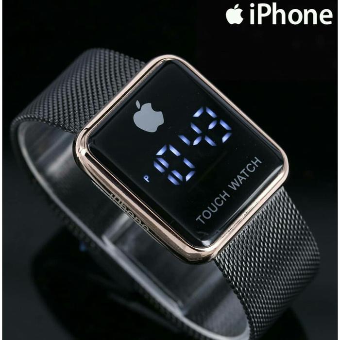 Ready 4 Warna Jam Tangan Iphone Rantai Pasir Segi Led Apple Watch