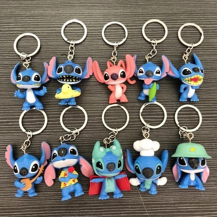 Gambar Gantungan Kunci Action Figure Lilo dan Stitch Bahan PVC dari HafeezhOlshop undefined Tokopedia