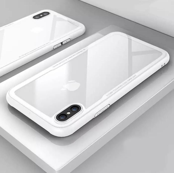 Gambar FLOVEME Tempered Glass Phone Case for iPhone XS MAX, X, XS, 8, 0.55mm - Putih dari Trendy.lee undefined Tokopedia