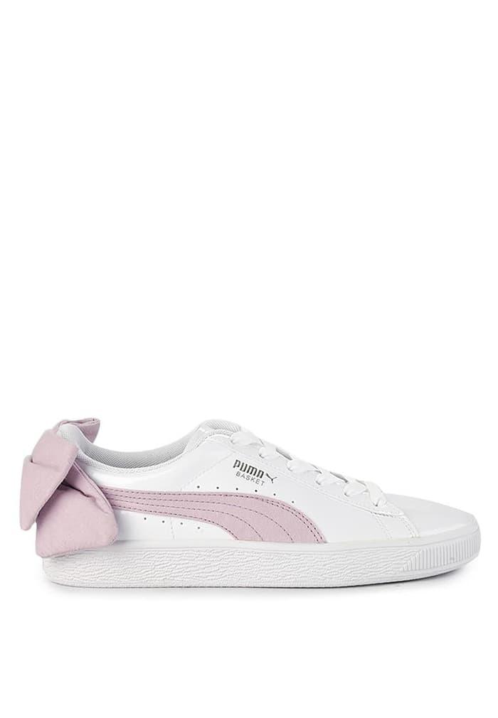 puma white bow trainers