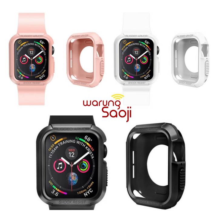 Jual Rugged Armor Silicone Rubber Case Apple Watch 40 44 mm